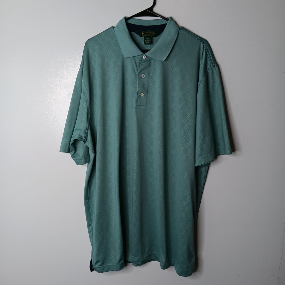 Brooks Brothers St Andrews Links Polo Shirt Mens Size 2XL Green Golf Performance